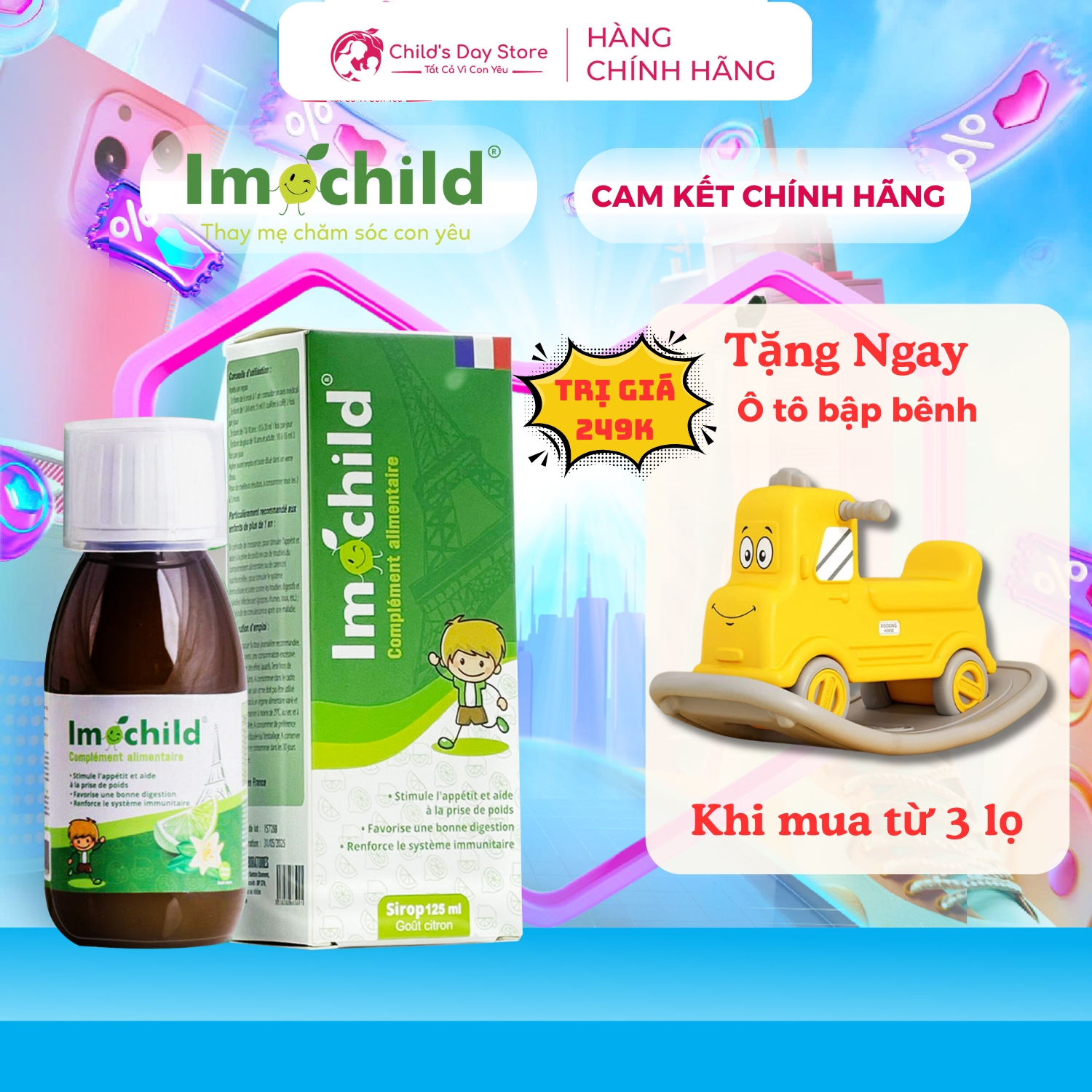 Siro Imochild 125ml – Hỗ Trợ Đề Kháng Tăng Cường Sức Khỏe Cho Bé | Giá Tốt – Freeship