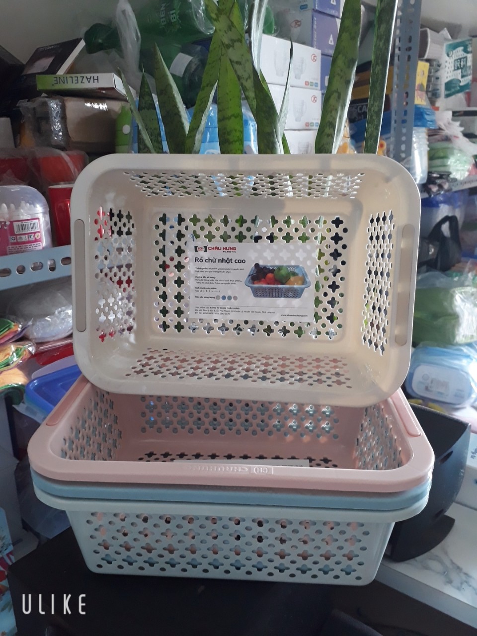 Rổ chữ nhật siêu xinh nhựa châu hưng