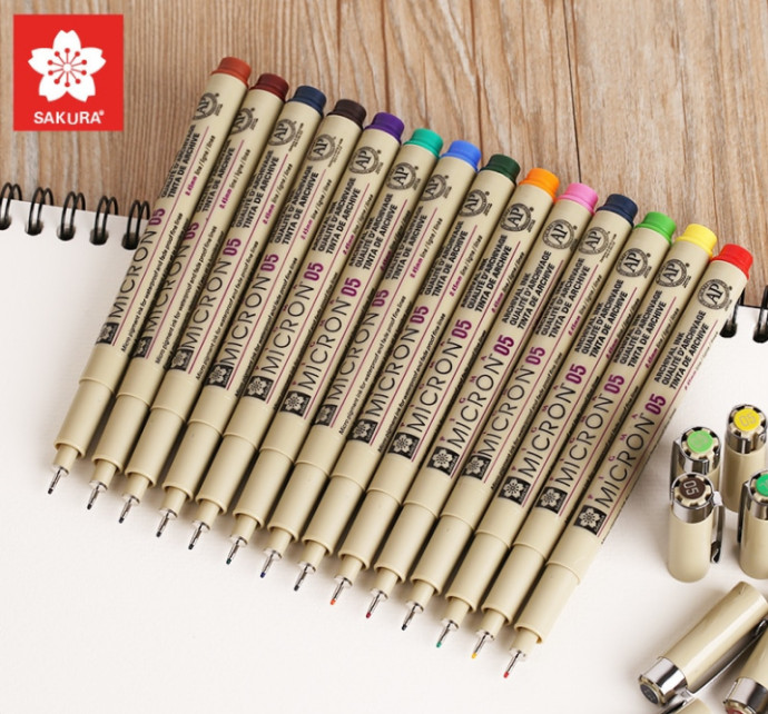 Bút line màu đi nét chuyên nghiệp sakura micron pigma