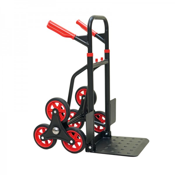 Xe kéo leo cầu thang 6 bánh rút gọn 100kg leo cầu thang, 150kg đường bằng FUJIHOME CC-6150, xe đẩy lên xuống cầu thang xếp gọn - bảo hành 1 năm