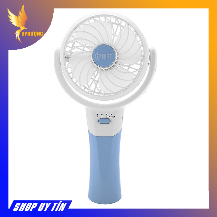 Quạt sạc cầm tay comet crf0904 sạc usb