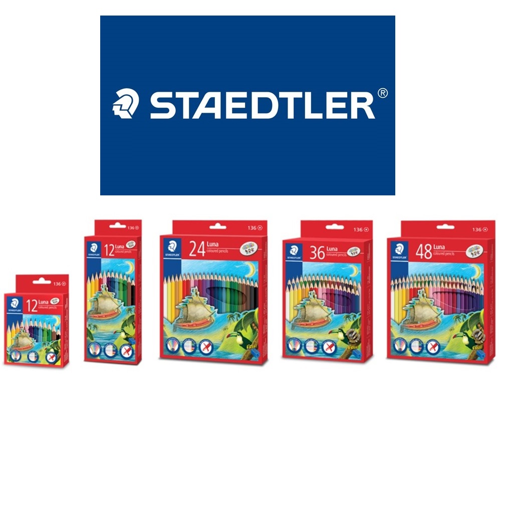 Hộp Chì Màu Staedtler Luna 136C( 12 màu, 24 màu, 36 màu, 48 màu) tặng kèm 1 chiếc gọt chì bên trong
