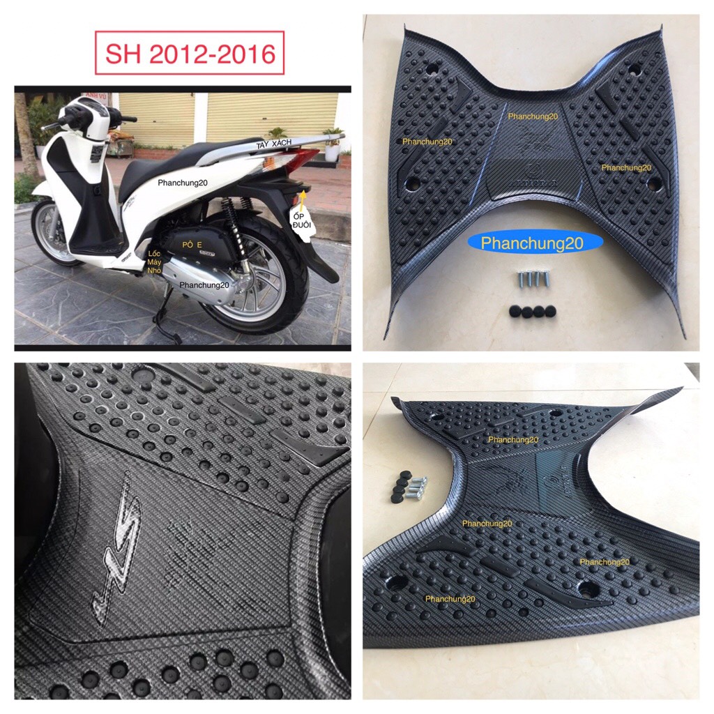 Thảm để chân dùng cho đời xe sh 2012 2013 2014 2015 2016 cacbon