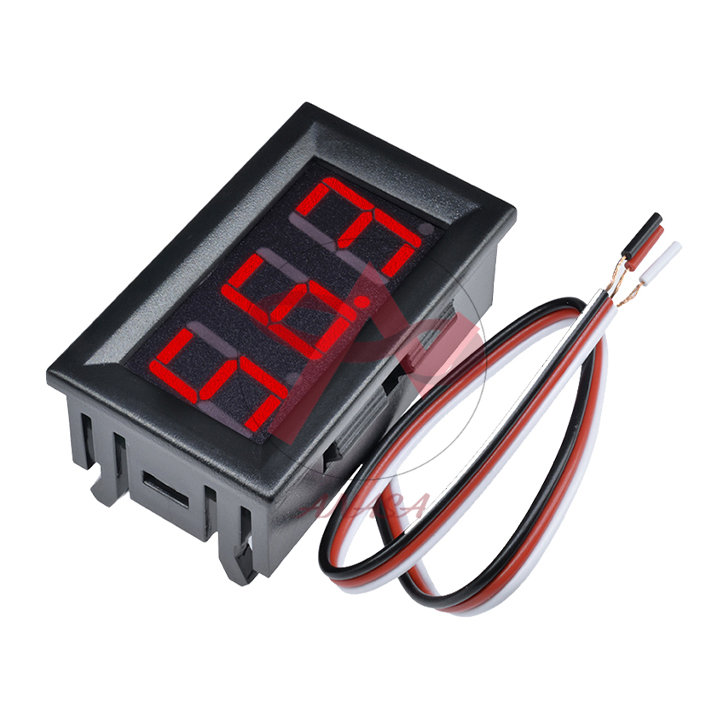 Vôn kế kỹ thuật số dc 0-100v 3 dây led 0.56inch màu đỏ