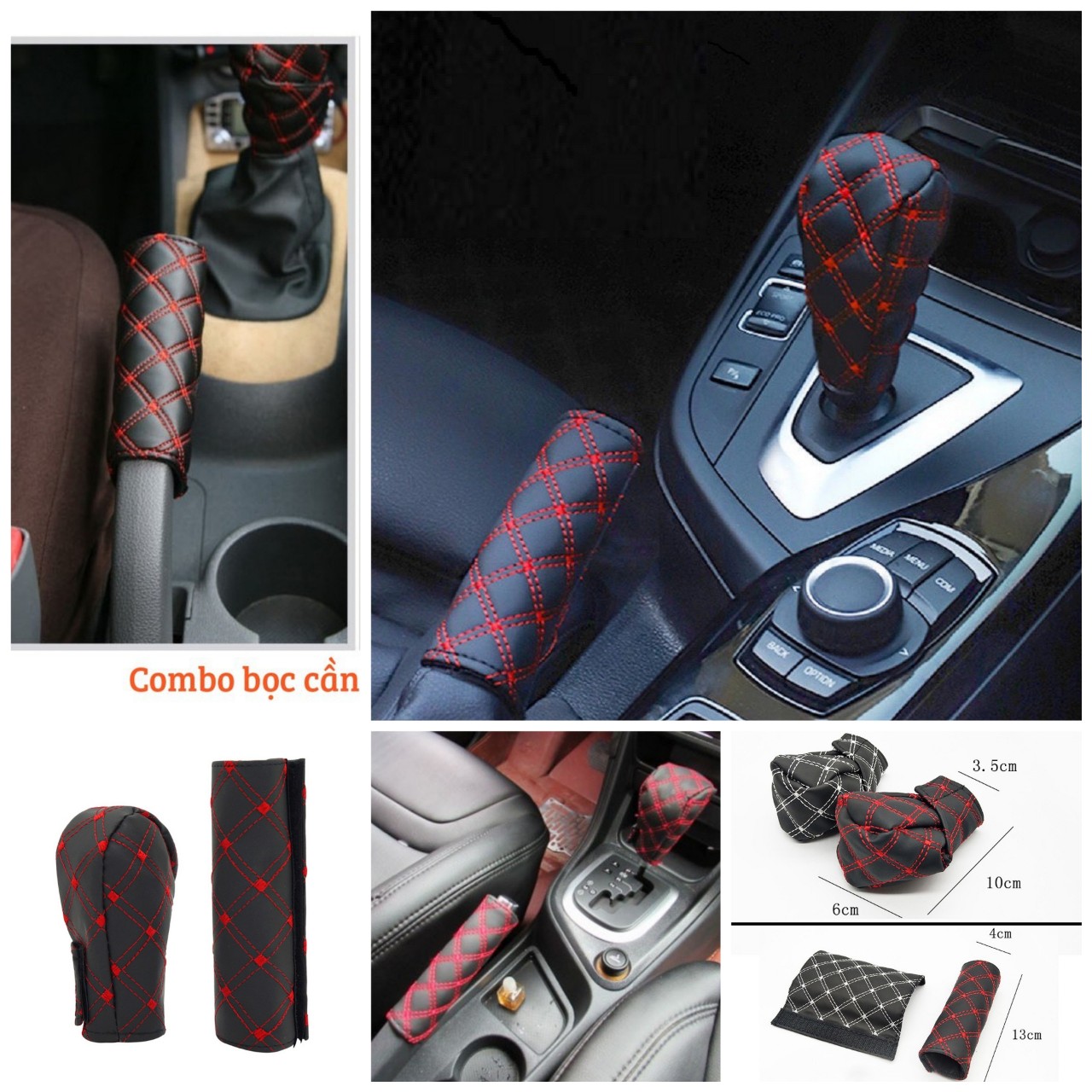 (GIÁ RẺ) Combo 2 cái ốp bảo vệ tay phanh trùm cần số chống trượt xe hơi xe tải mẫu mới loại dày đẹp hàng cao câp