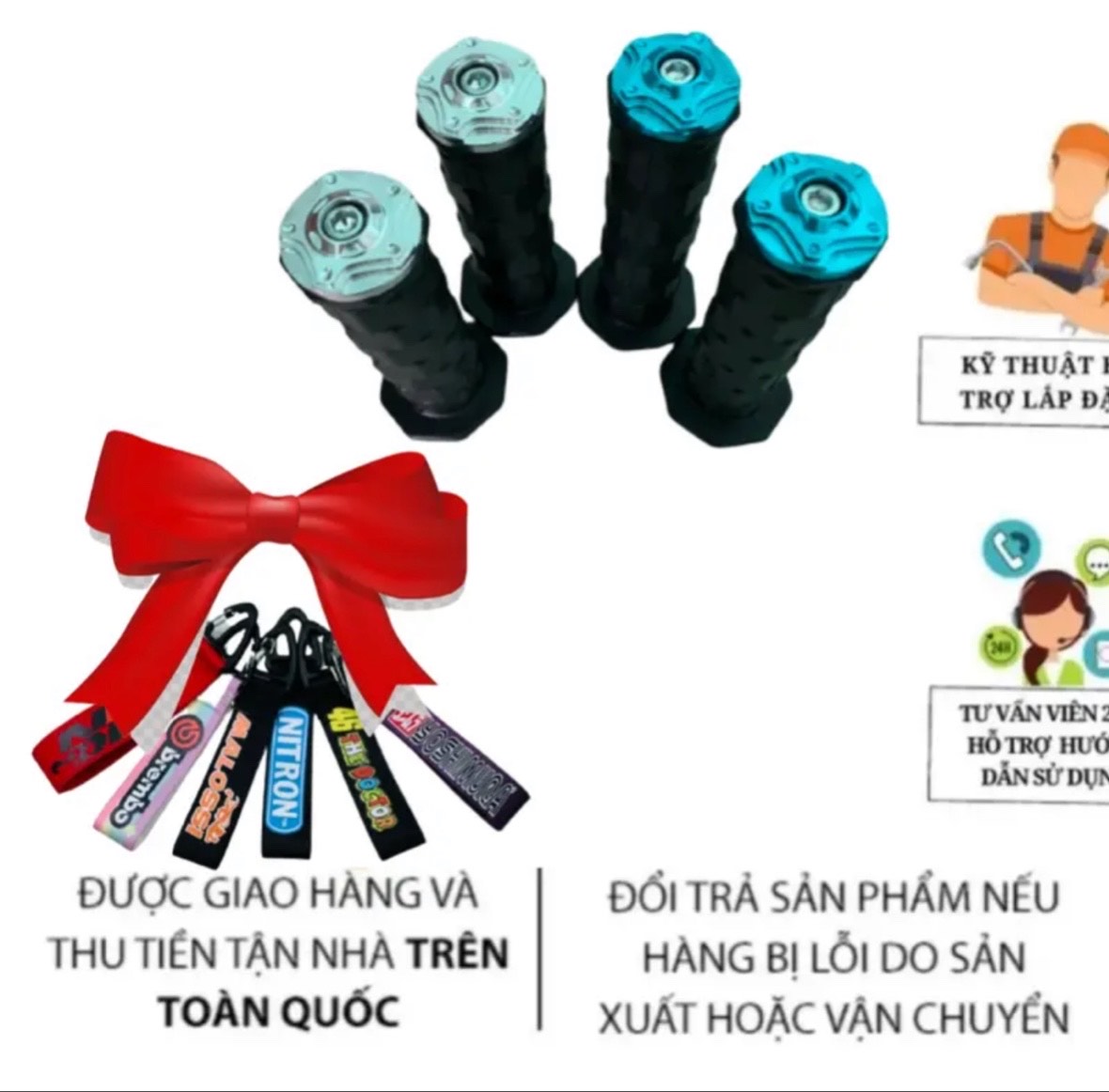 Bao tay daytuna + gù màu - tặng móc khóa dây vải