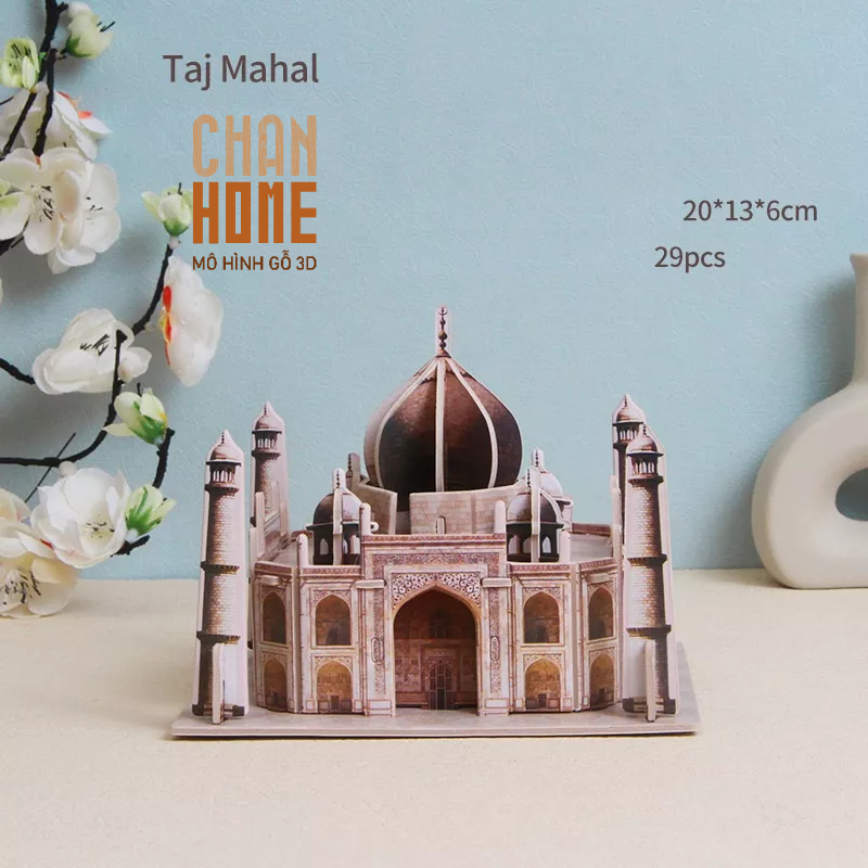 Mô hình giấy lắp ráp 3D đền thờ TAJ MAHAL đồ chơi DIY lắp ghép sáng tạo