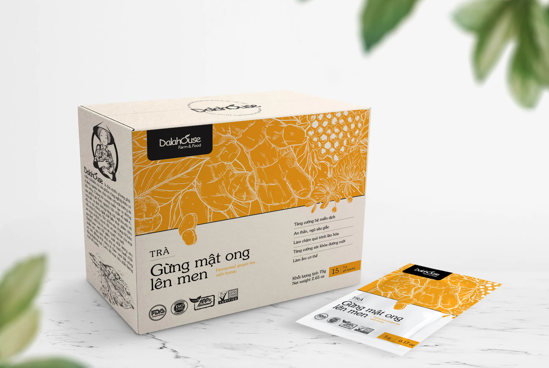 Trà gừng mật ong lên men Dalahouse 75g