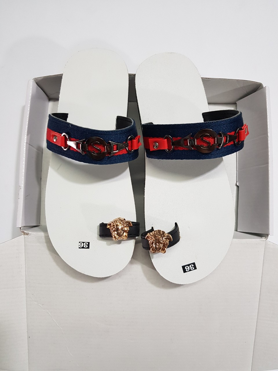 Dép sỏ ngón nữ sandal chip chip đế trắng quai dù không hậu size từ 34 nữ đến 42 nữ