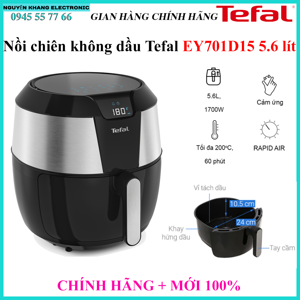 Nồi chiên không dầu tefal ey701d15 5.6 lít