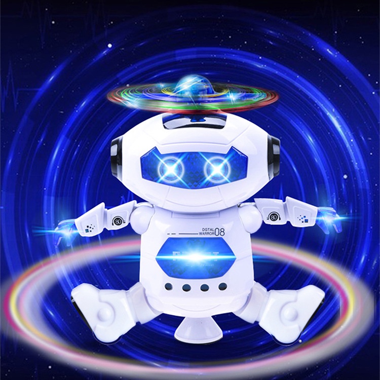 Đồ chơi rô bốt robot thông minh, nhảy múa, quay 360 độ, phát nhạc, phát sáng