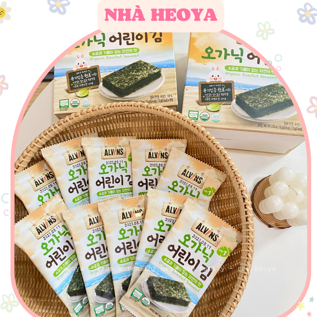 Rong biển tách muối alvins cho bé ăn dặm hàn quốc