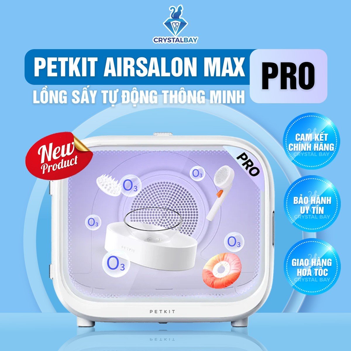 Chính hãng - có sẵn] - petkit airsalon max - lồng sấy thông minh tự động cho chó mèo thú cưng