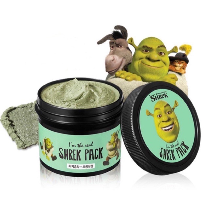 Mặt nạ đất sét bạc hà Olive Young x Dreamworks - I'm the real / Cica Shrek pack 110g