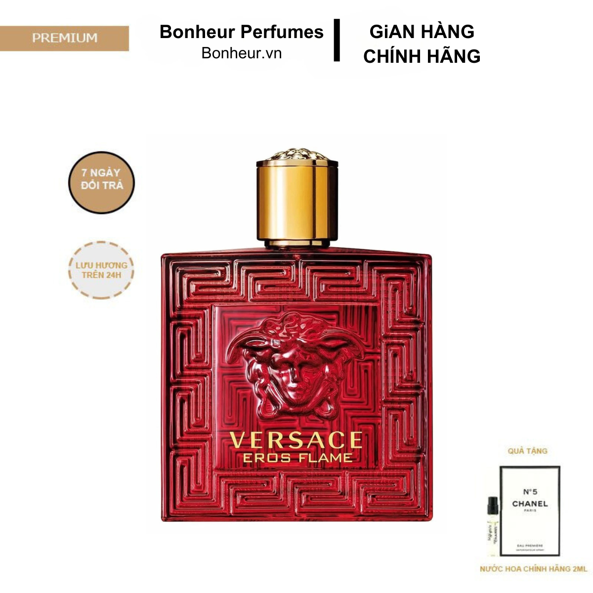Nước hoa nam Versace Eros Flame đỏ 100ml - Nước hoa hot , nam tính và cuốn hút - Nước hoa lịch lãm FREESHIP