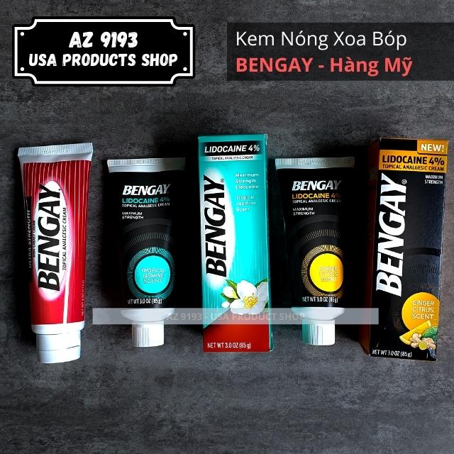 [Mua Tại Mỹ T6-2024] Dầu nóng xoa bóp Bengay mỹ, 113g, dùng để bôi giảm đau xương khớp, các vết bầm tím do tập luyện thể thao, các vết đau nhức mỏi cơ