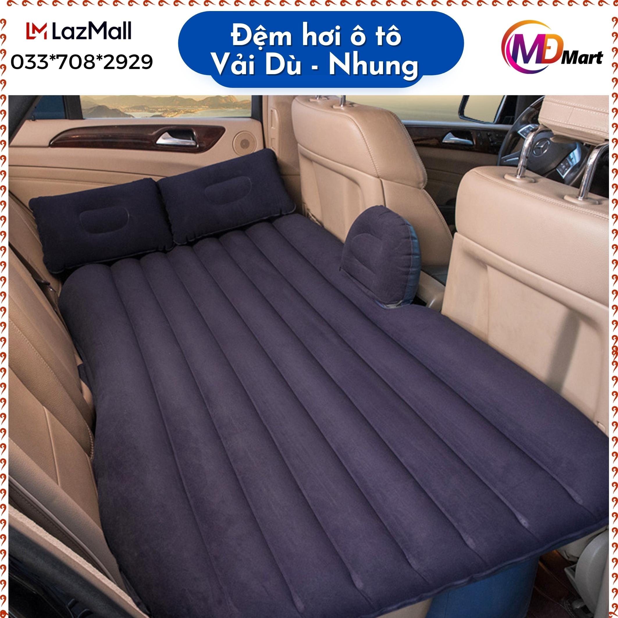 Đệm Hơi Ô Tô - Nệm Xe Hơi Chân Đế Rời Tiện Dụng, Vải Dù Nhung Loại Dày, Chống Thấm Nước,Thiết Kế Hiện Đại Dành Cho Xe Từ 4 Đến 7 Chỗ, Có Thể Xếp Gọn Lại Dễ Dàng Mang Theo, Độ Bề Cao Đến 5 Năm.