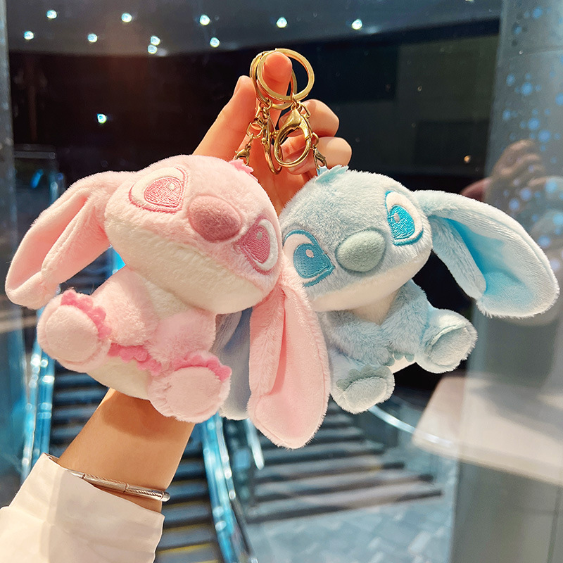 Móc khóa hình chú cún STITCH tai to nhồi bông siêu đáng yêu