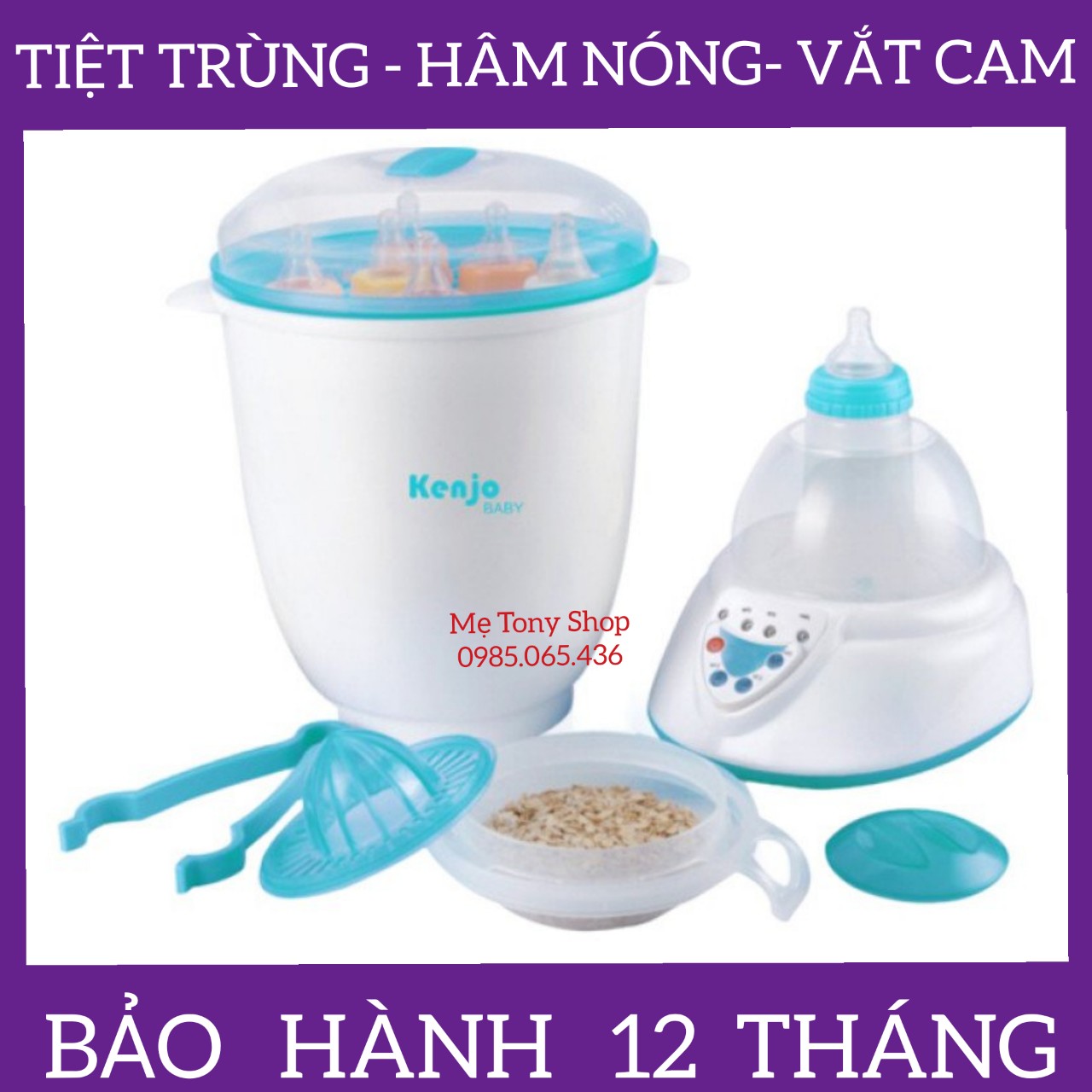 [Chính Hãng] Máy Tiệt Trùng Bình Sữa Và Hâm Sữa Kenjo [Đa NăngDễ Xài]