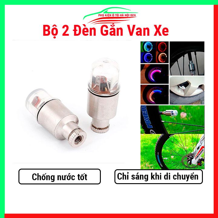 Bộ 2 đèn gắn van xe đạp xe máy hiệu ứng ánh sáng