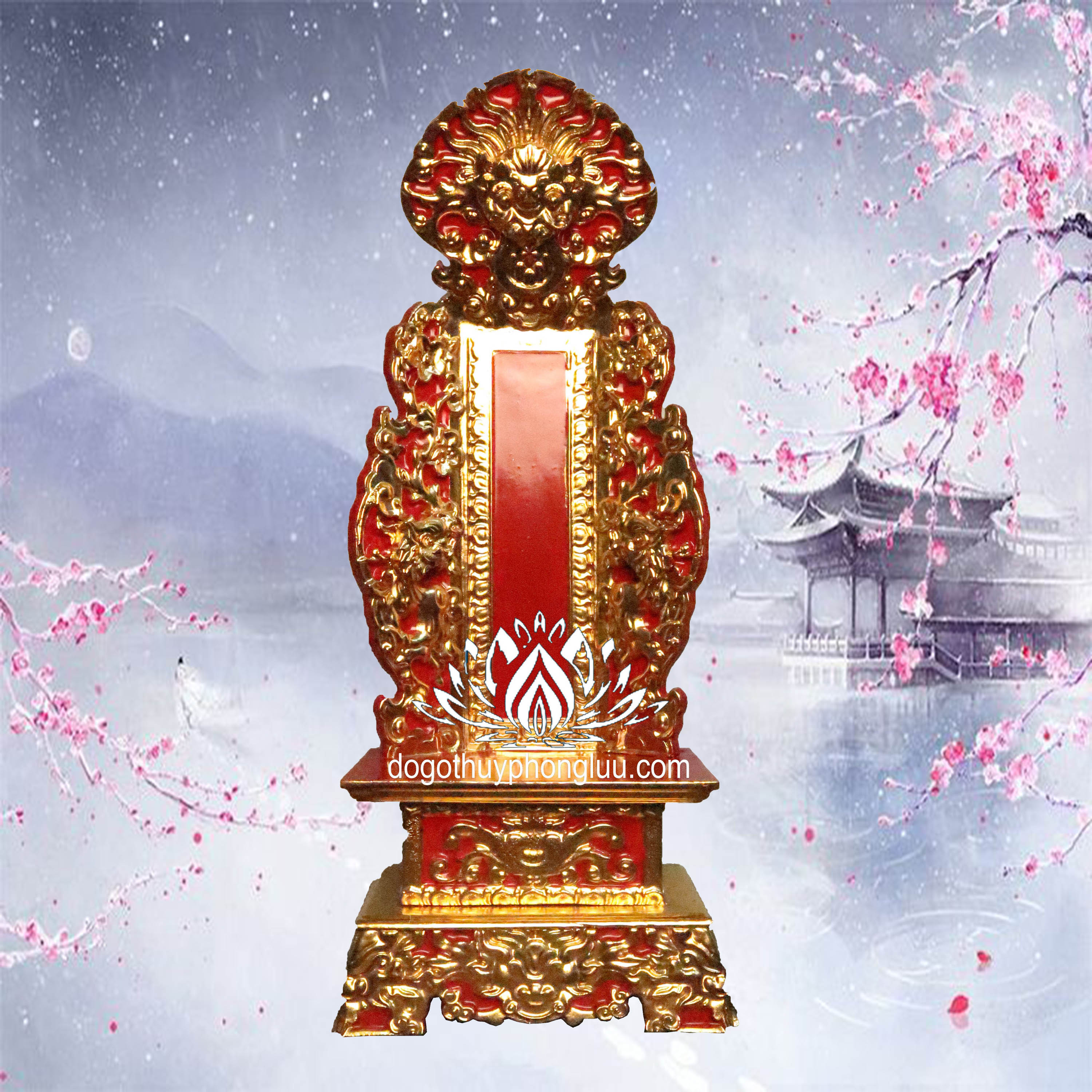 Bài vị thờ gia tiên long vị thờ linh vị gỗ mít cao 41,48,61,67cm