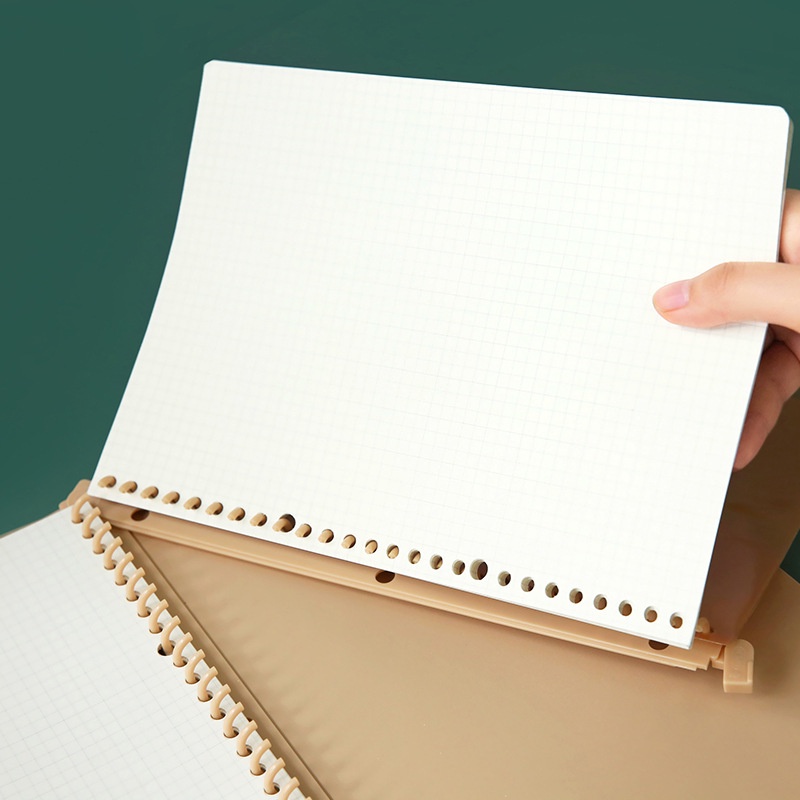 Sổ còng a5 b5, sổ binder file dot grid bìa nhựa kẹp còng ruột sổ giấy caro giấy refill - scgirl