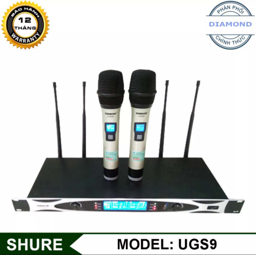 Top micro không dây hát gia đình hay nhất - bộ 2 micro shure ugs9 hát karaoke gia đình giá rẻ hát chất lượng tiếng nghe cực hay, với khả năng chống hú rít cao,không vỡ tiếng,âm thanh trung thực sồng động. bh 12 tháng