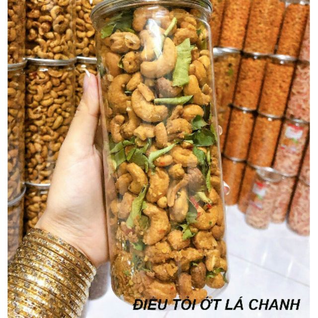 [HCM]Hộp Hạt Điều Rang Tỏi Ớt Lá Chanh 500G- Hạt Điều Rang Muối - Đồ Ăn Vặt Nội Địa - Đồ Ăn Vặt Giá Rẻ - RuvaskHạt điều rang tỏi ớt lá chanh - Hạt điều cháy tỏi lá chanh