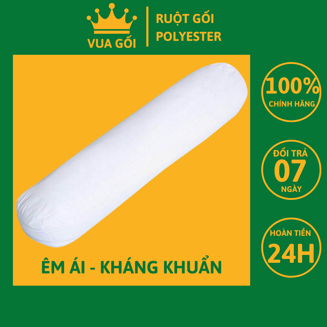 Ruột gối ôm bông gòn ép hơi cao cấp 35x100cm vua gối standard pillow êm ái kháng khuẩn ngủ ngon