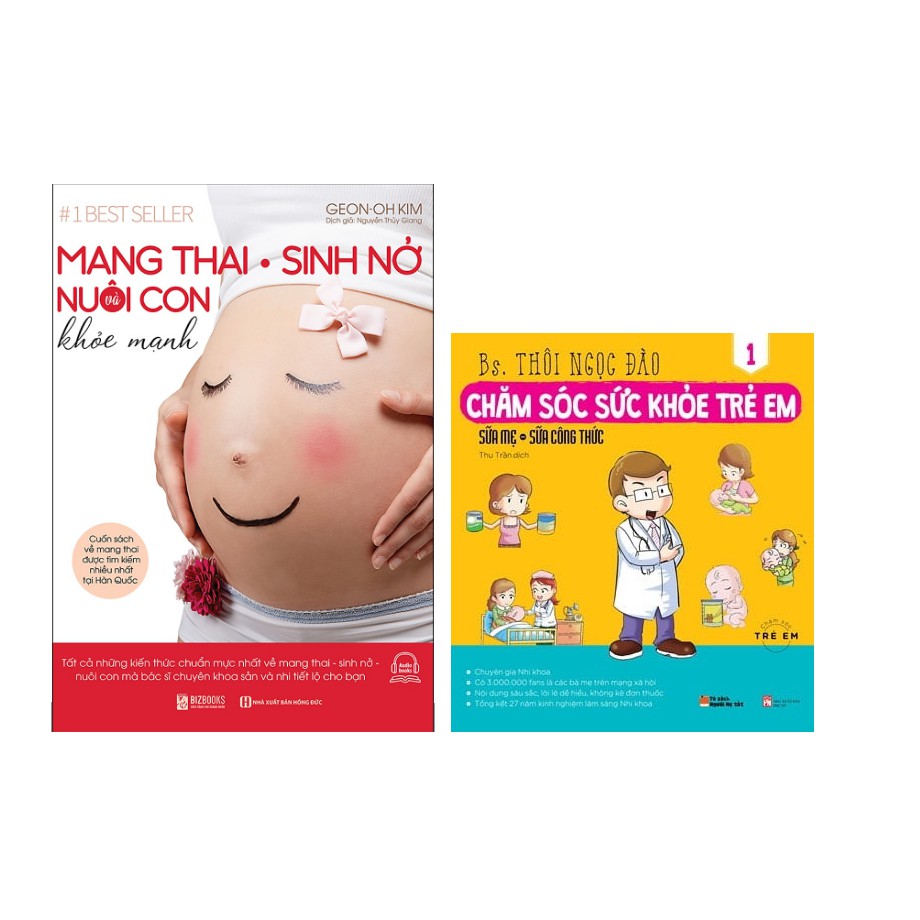 Sách - Combo Mang Thai Sinh Nở Nuôi Con Khỏe Mạnh + Chăm sóc sức