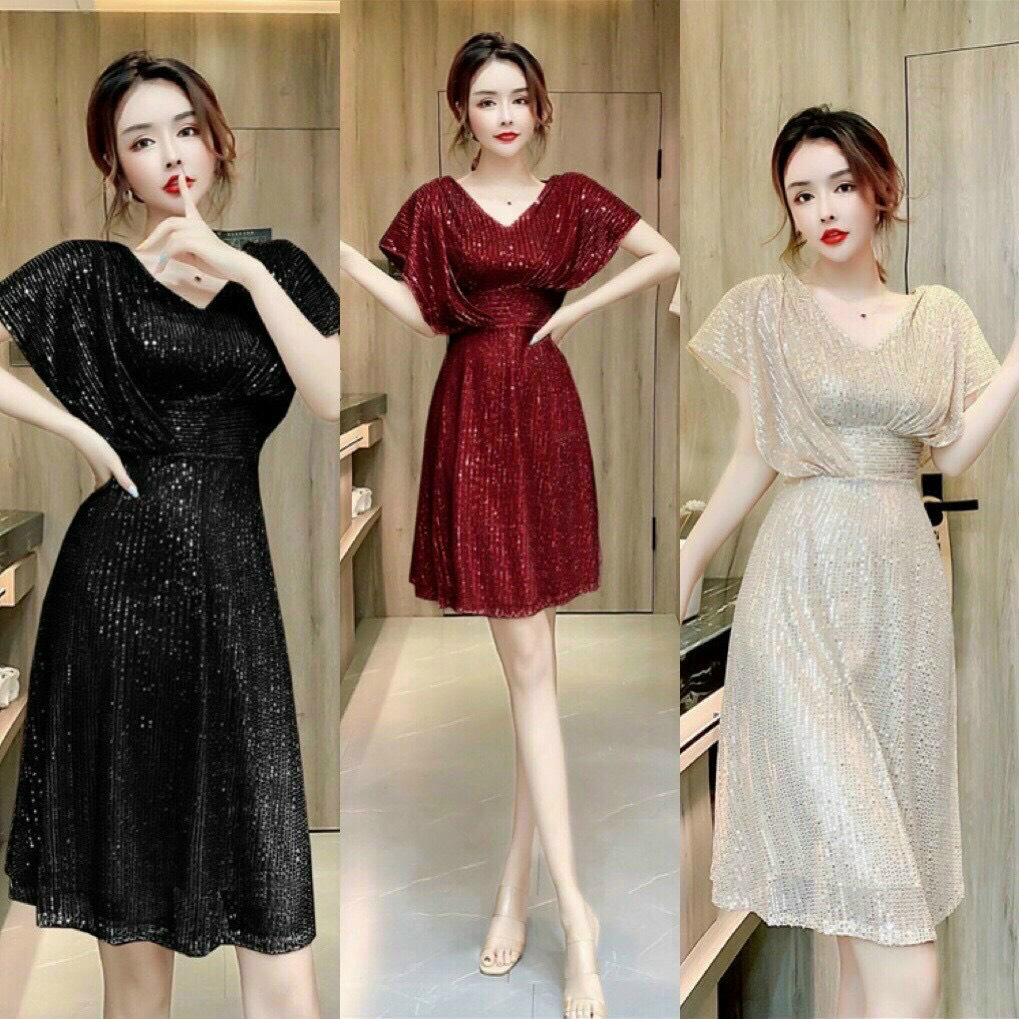 Freeshipmax đầm xoè kim sa cánh tiên cao cấp