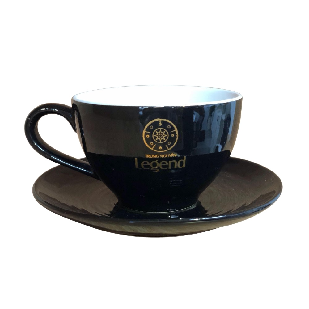 BỘ TÁCH CAPPUCCINO 250ML – ĐEN BÓNG TRUNG NGUYÊN