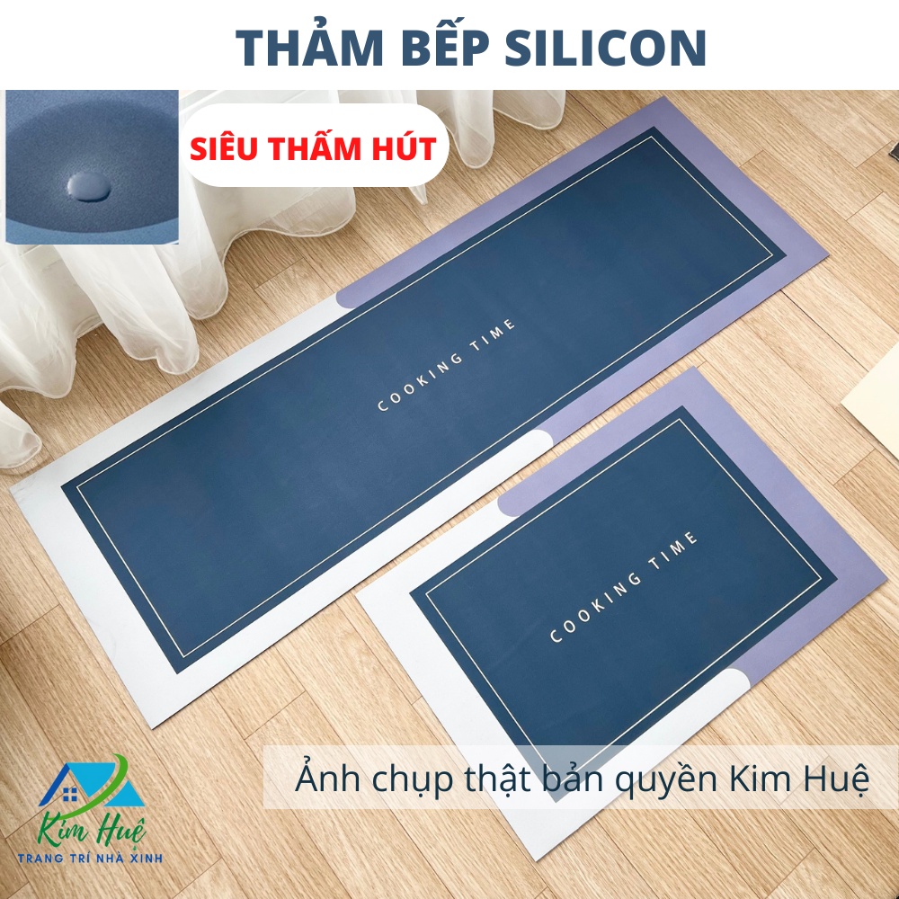 Thảm lau chân nhà bếp chống trượt SILICON thảm chùi chân nhà bếp cao cấp sang trọng dễ dàng vệ sinh