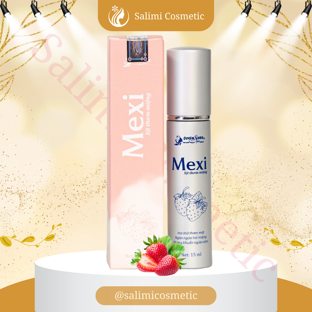 Xịt Thơm Miệng MEXI Vị Dâu Tây Quyên Lara 15ml, Giúp Hơi Thở Thơm Mát, Hết Hôi Miệng, Phòng Ngừa Viêm Lợi, Viêm Chân Răng - HÀNG CHÍNH HÃNG