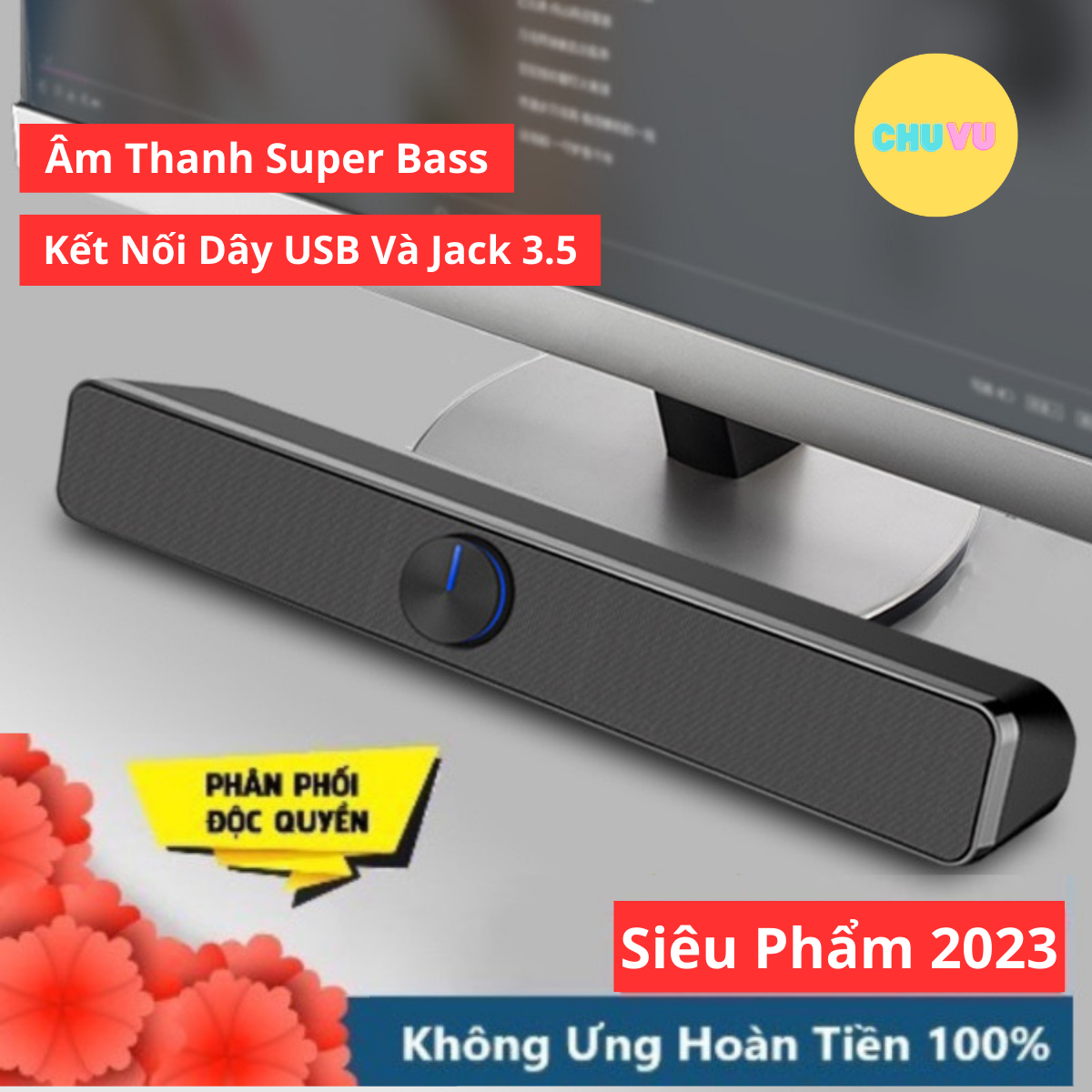 Loa máy tính để bàn SADA V-193 bass cực to âm thanh vòm 3D siêu êm cho vi tính, tivi, laptop