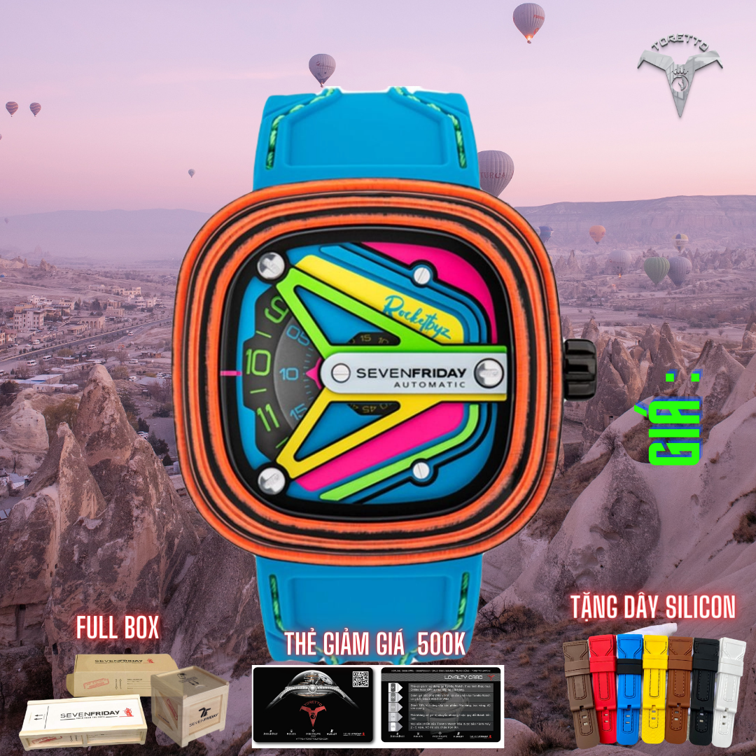 Đồng Hồ Nam [Sevenfriday - M3/05] - Automatic - Hộp Gỗ, Sách, Thẻ Bảo Hành 2 năm , Khăn, Dây Cao Su Cao Cấp Tặng Kèm