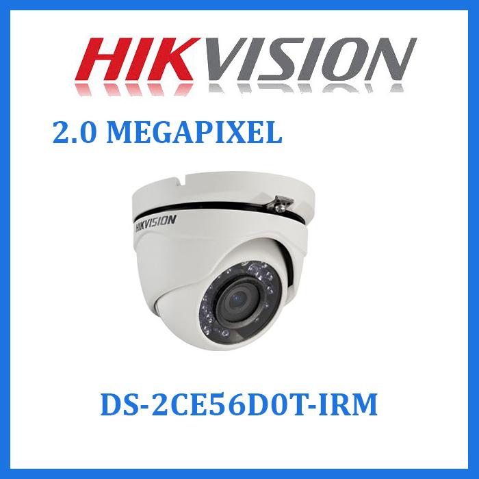 Camera hd-tvi dome hồng ngoại 2.0 megapixel hikvision ds-2ce56d0t-irm
