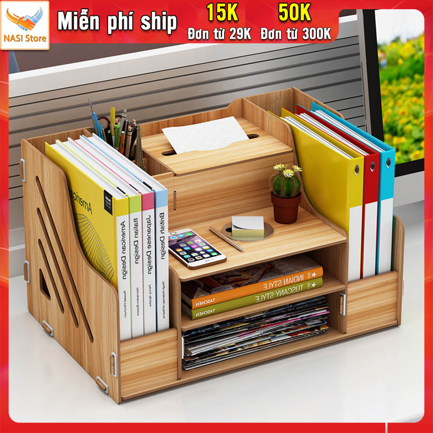 Kệ đựng hồ sơ văn phòng KH07 NASI Store hàng nhập khẩu cao cấp bền chắc mẫu đẹp kệ đựng tài liệu để bàn với giá khay đựng hồ sơ tài liệu văn phòng phẩm giúp bàn làm việc gọn gàng ngăn nắp