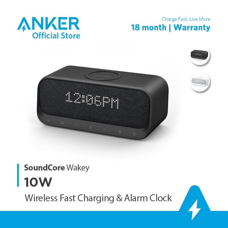 Loa bluetooth kiêm đồng hồ ANKER A3300 Soundcore Wakey tích hợp sạc không dây