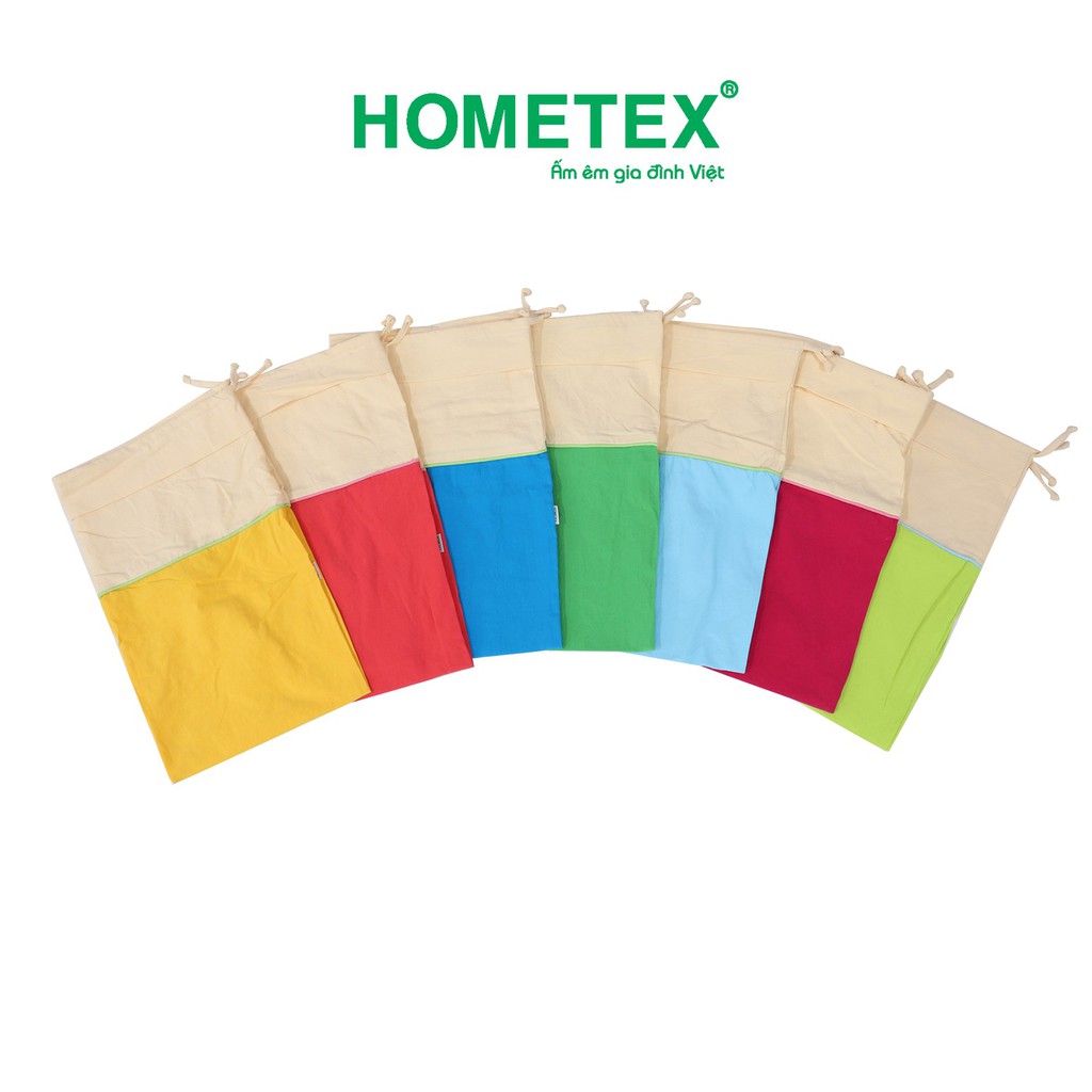 Vỏ gối ôm cho bé 22x55, 25x80,30x90cm có bèo cotton xốp màu hometex