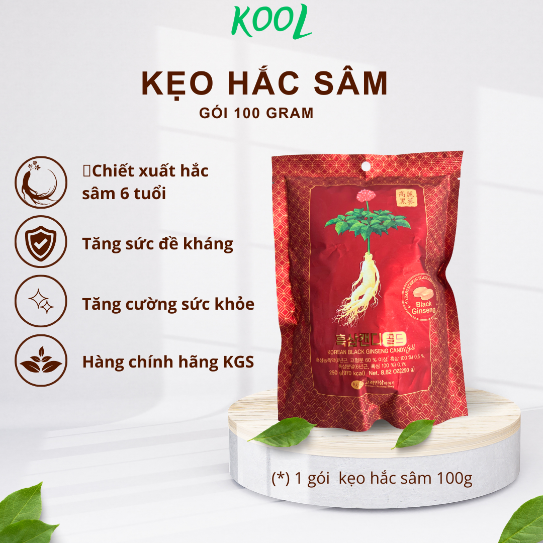 Kẹo hắc sâm hàn quốc - chính hãng kgs