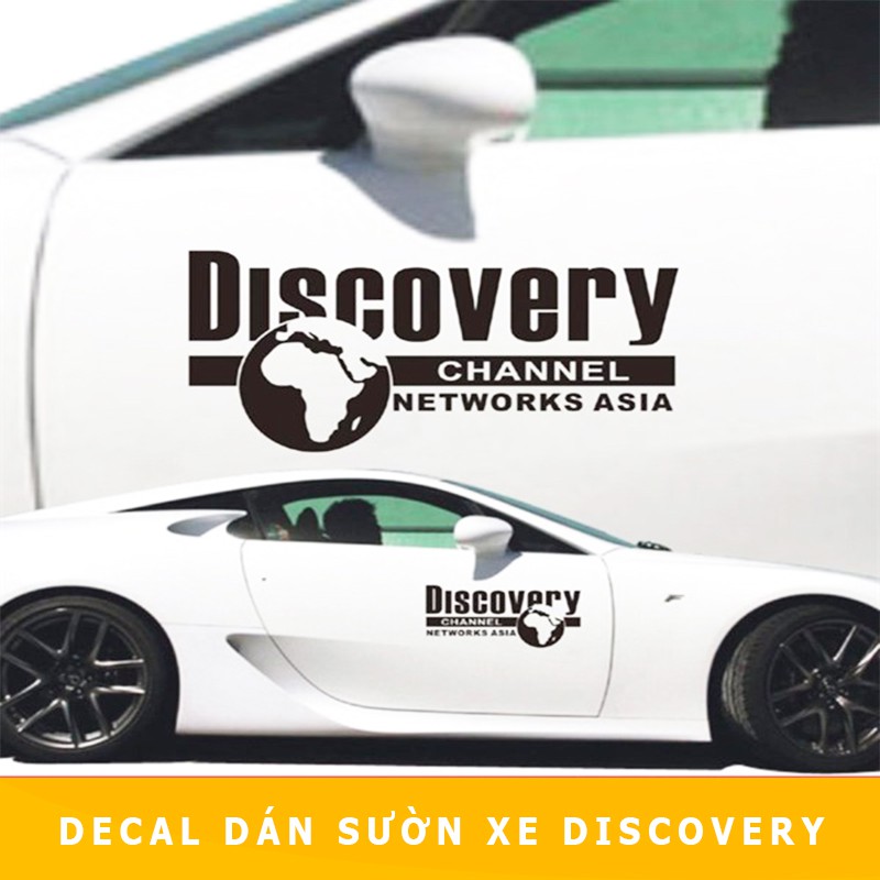 Decal Tem Chữ Discovery Channel Dán sườn Trang Trí ô Tô