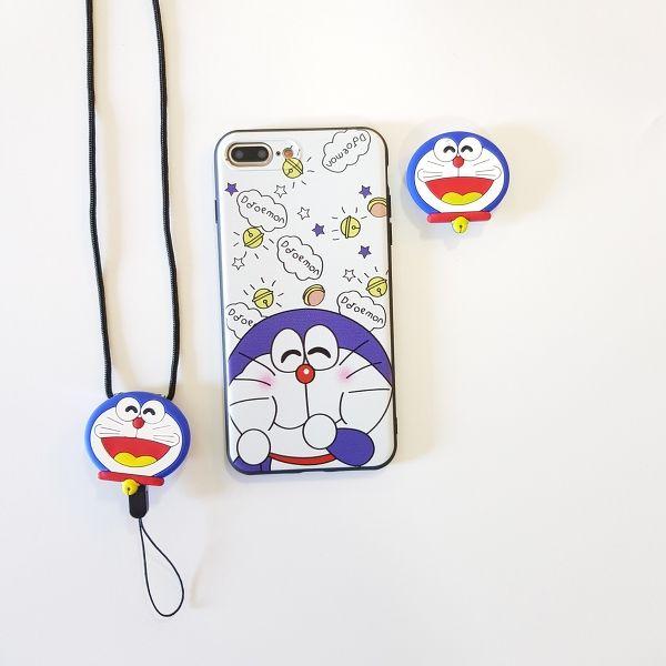 ỐP DẺO DOREMON DẺO SIÊU ĐÁNG YÊU TẶNG KÈM DÂY ĐEO CAO CẤP - IPHONE 6/6S PLUS.