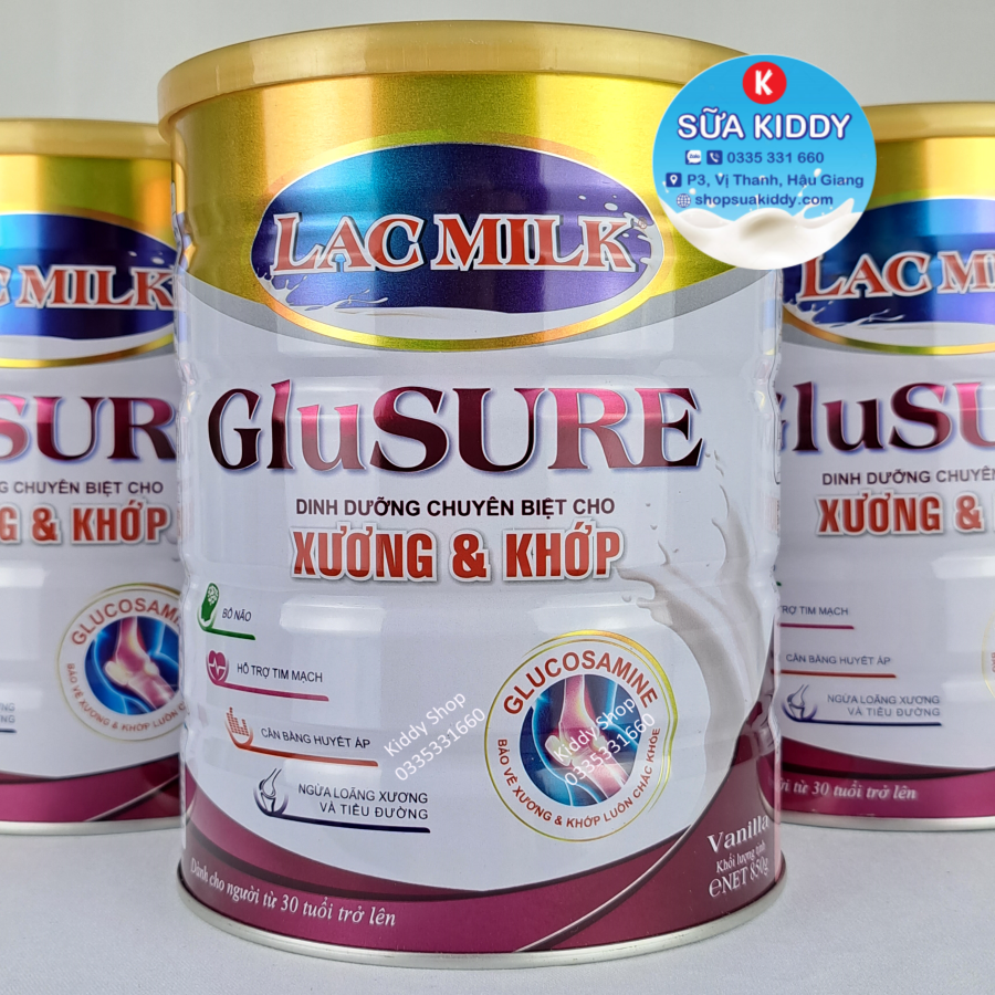 Sữa lacmilk glusure xương khớp 900g