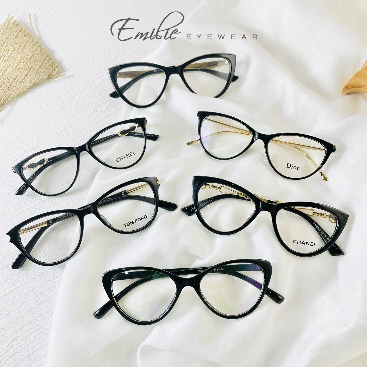 Gọng kính mắt mèo sang chảnh nhiều kiểu dáng Emilie eyewear