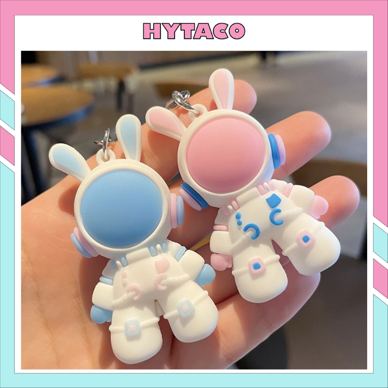 Móc khóa thỏ kiểu dáng phi hành gia cute dễ thương Phong Cách Hàn Quốc HYTACO