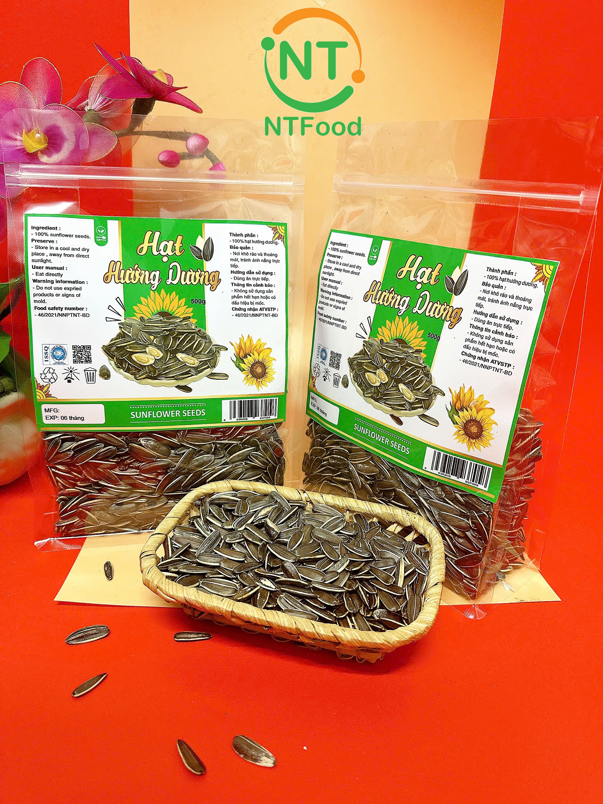 1 Túi Hạt Hướng Dương 500g NTFood - Nhất Tín Food