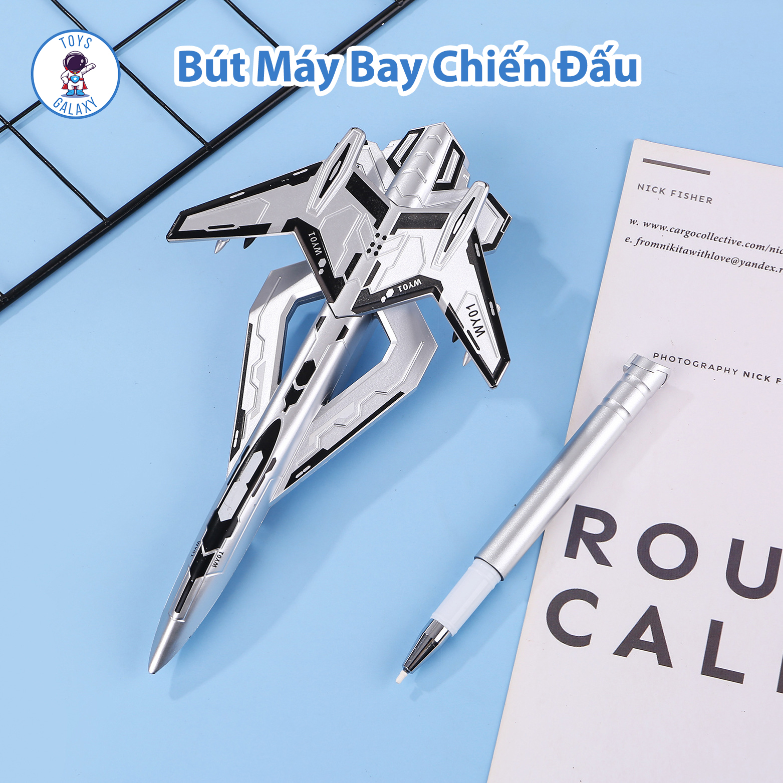  Bút Bi Máy Bay Chiến Đấu Raptor - Có Đèn Phát Sáng Nhiều Màu Sắc Chất Liệu Cao Cấp Cây Viết Mực 