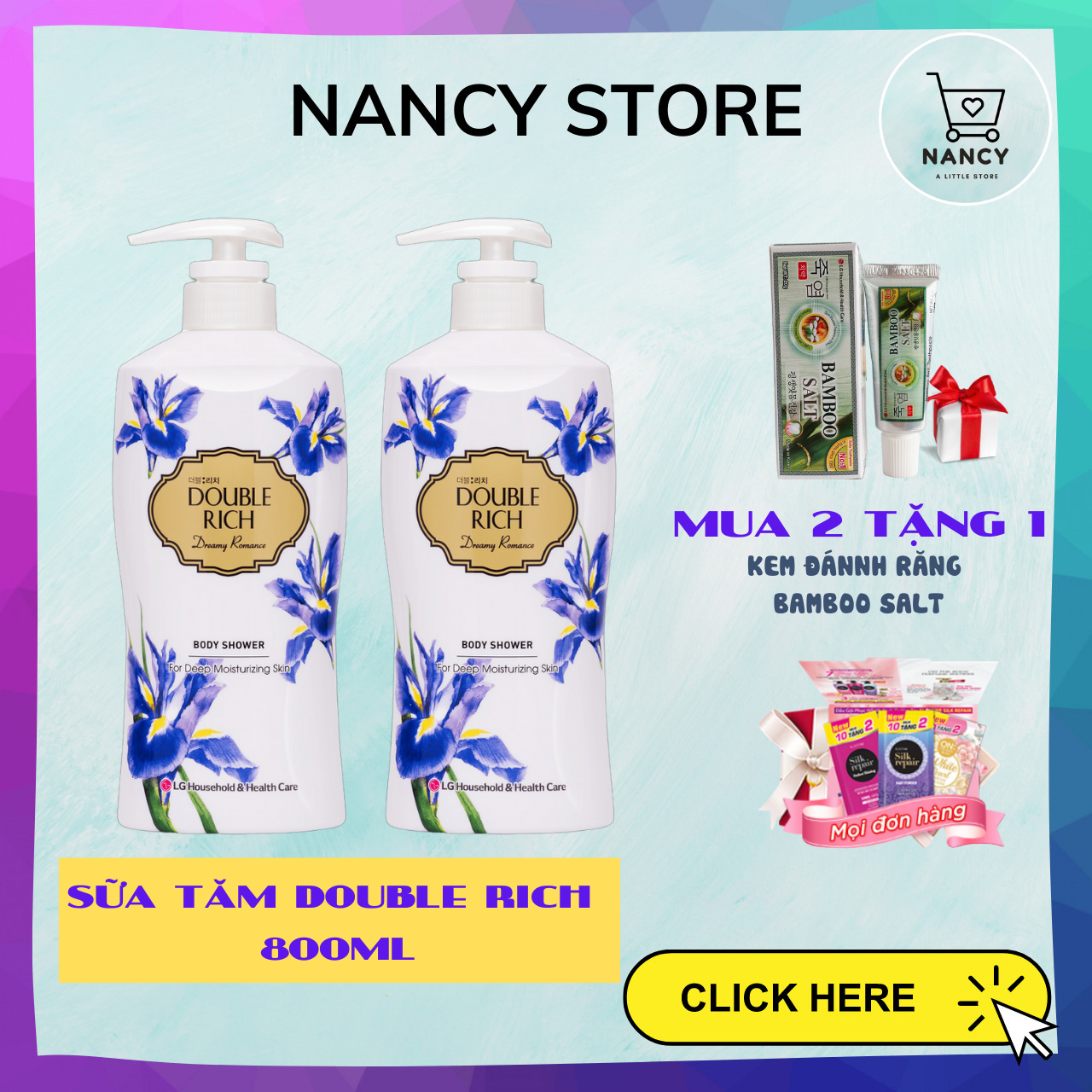 Sữa Tắm Double Rich Body Shower - thương hiệu Hàn Quốc - Hương Hoa Iris hương hoa tự nhiên 800 ml làm trắng da, mềm mịn DATE XA 2024