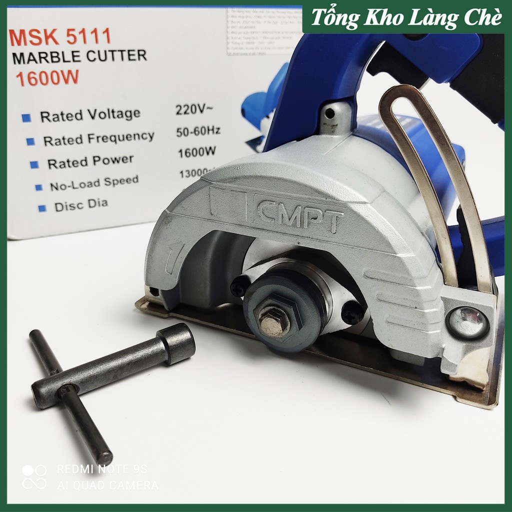 Máy cắt gạch cắt đá cầm tay 110mm masaki 5111 công suất 1600w